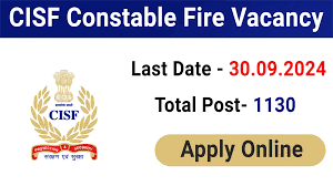 CISF Constable / Fire Online Form