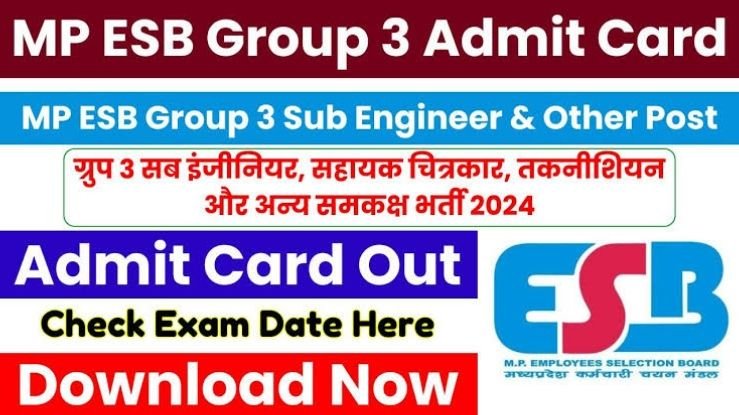 MPESB Group 3 Sub Engineer Admit Card 2024