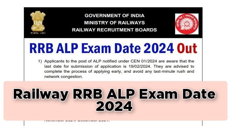 Railway RRB ALP Exam Date 2024