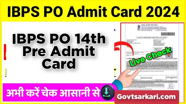 IBPS PO 14th Pre Admit Card